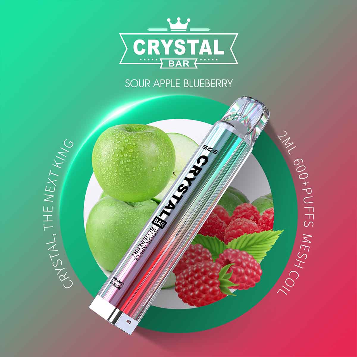 SKE Crystal Bar Sour Apple Blueberry 20mg/ml